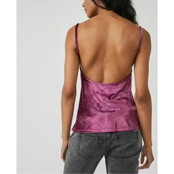 NWT FREE PEOPLE All Night Velvet Tunic / Fig Jam - Picture 4 of 11